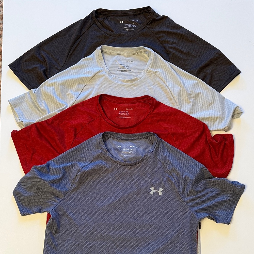 Under Armour Men's Short Sleeve Tees - Black, Gray, Red, Blue